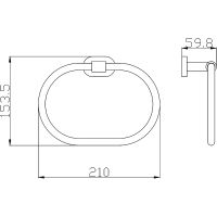 Кольцо для полотенец Rav Slezak Yukon YUA0104CMATZ Черное матовое Золото — фото 2, Полотенцедержатели