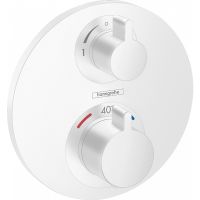 Смеситель для душа Hansgrohe Ecostat S 15758700 с термостатом Белый матовый — фото 1, Смеситель для душа