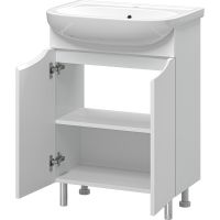 Тумба с раковиной Misty Смайл 60 УТ000013112 Белая — фото 3, Мебель для ванной