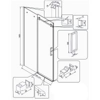 Душевая дверь Veconi Vianno VN-74 130 VN74-130-01-C4 профиль Хром стекло прозрачное — фото 4, Душевые двери в нишу