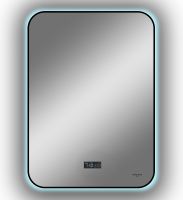 Зеркало Reflection Shadow 600х800 с подсветкой Черное с сенсорным выключателем, диммером, подогревом и часами арт-RF5732SH — фото 3, Зеркала в ванную комнату