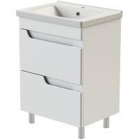 Тумба с раковиной Orange Topline-Milano 60 TM60-02+RA Белый глянец — фото 5, Тумбы с раковиной