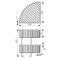 Полка корзина Kaiser KH-5270 угловая Хром — фото 2, Полки для ванной и душа