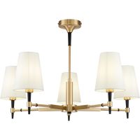 Люстра Maytoni House Zaragoza H001CL-05BS Белая Латунь — фото 1, Люстры