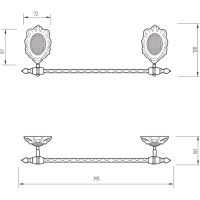 Полотенцедержатель Migliore Cleopatra 16698 Золото — фото 3, Полотенцедержатели
