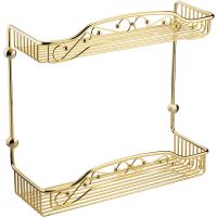 Полка корзина Migliore Complementi 22047 Золото — фото 1, Полки для ванной и душа