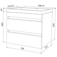 Тумба с раковиной Iddis Zodiac 80 ZOD8AB0i95K подвесная Белая матовая Дерево — фото 8, Тумбы с раковиной