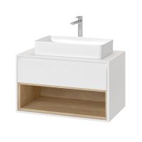 Товар: Тумба под раковину Excellent Tuto 80 MLEX.0102.800.WHBL подвесная Белый Дуб - фото 2 Тумба под раковину Excellent Tuto 80 MLEX.0102.800.WHBL подвесная Белый Дуб — фото 2, Мебель для ванной