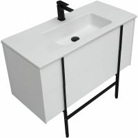 Тумба под раковину Allen Brau Reality 100 1.32007.WM подвесная Белая матовая — фото 34, Тумбы под раковину