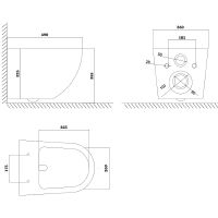 Унитаз Olive's Plaza PL30116DP подвесной с сиденьем Микролифт — фото 3, Подвесные унитазы
