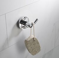 Двойной крючок Timo Saona 13012/00 Хром — фото 2, Крючки для полотенец