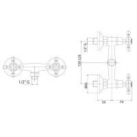 Смеситель для душа Cezares Golf GOLF-DS-03/24 Золото 24 карат — фото 2, Смесители