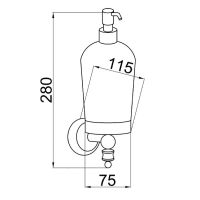 Дозатор для жидкого мыла Boheme Vogue Nero 10197 Хром — фото 2, Дозаторы