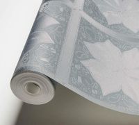 Обои AS Creation Karl Lagerfeld 37845-5 Винил на флизелине (0,53*10,05) Серый/Серебряный, Цветы/Геометрия — фото 2, Обои для стен