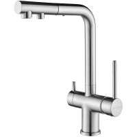 Смеситель для кухни Paulmark Serpentine Se213222-NI Никель — фото 1, Смесители для кухни