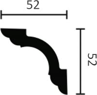 Карниз NMC Wallstyl DSCLWT200050 2000x52x52 мм — фото 2, Карнизы