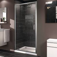 Дверь в нишу Huppe Serie X1 90 140703.069.321 (120703.069.321) профиль Хром стекло прозрачное — фото 1, Душевые двери в нишу