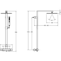 Душевая система Jacob Delafon Strayt E98321-CP Хром — фото 4, Душевые стойки