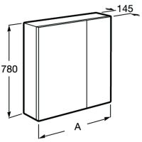 Зеркальный шкаф Roca Ronda 60 ZRU9302968 с подсветкой Белый глянец Антрацит — фото 7, Мебель для ванной