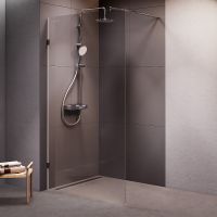 Душевая перегородка AM.PM X-Joy 110 W94WI-110-F1-MTE профиль Хром матовый стекло прозрачное — фото 1, Душевые перегородки