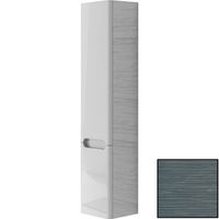 Шкаф пенал SanVit Форма 32 pforma с фактурой под дерево подвесной Шелк Сталь — фото 1, Пеналы для ванной комнаты