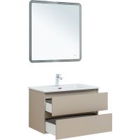 Тумба под раковину Aquanet Вега 2.0 80 337943 подвесная Бежевая — фото 11, Мебель для ванной