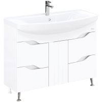 Тумба под раковину Onika ВЕРОНЭЛЛА 105.16 110508 Белая — фото 1, Тумбы под раковину