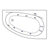 Акриловая ванна Excellent Kameleon 170x110 R WAEX.KMP17.LINE.CR с гидромассажем — фото 6, Ванны