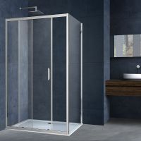 Душевой уголок Vincea Alpha 120x90 VSR-3AL9012CL профиль Хром стекло прозрачное — фото 1, Прямоугольные душевые уголки