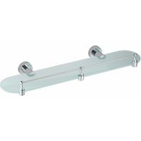 Стеклянная полка WasserKRAFT Donau K-9444 Хром — фото 1, Полки для ванной и душа