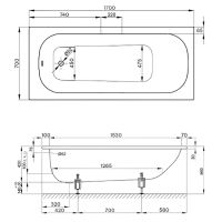 Стальная ванна Bette Form 170x70 2945-000 AD AS с шумоизоляцией и антискользящим покрытием — фото 4, Ванны