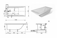 Ванна из искусственного камня Эстет Дельта 150х75 ФР-00000639 без гидромассажа — фото 8, Ванны из искусственного камня