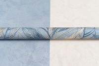 Обои Артекс Хлоя 10708-05 Винил на флизелине (1,06*10,05) Синий/Золото, Листья — фото 5, Обои для стен