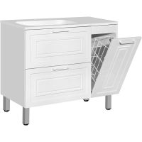 Тумба под раковину Style Line Альба 90 L Люкс Plus ЛС-000010052 Белая — фото 3, Мебель для ванной