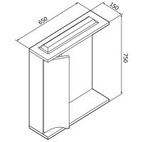 Зеркало со шкафом AM.PM Like 65 L M80MPL0651WG с подсветкой Белый — фото 10, Зеркальные шкафы в ванную