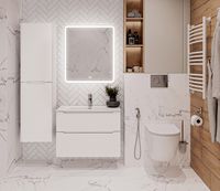 Тумба под раковину BelBagno Etna-H60 80 ETNA-H60-800-2C-SO-BL-P подвесная Bianco Lucido — фото 25, Тумбы под раковину