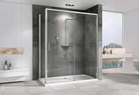 Душевой уголок Abber Komfort 170x90 AG93170-S92 профиль Хром стекло прозрачное — фото 2, Прямоугольные душевые уголки