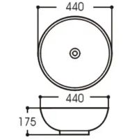 Товар: Раковина-чаша Aquatek 44 AQ5354-00 Белая - фото 2 Раковина-чаша Aquatek 44 AQ5354-00 Белая — фото 2, Раковины