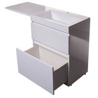 Тумба под раковину Style Line Даллас 130 Люкс Plus Белая — фото 3, Мебель для ванной