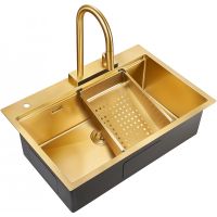Кухонная мойка Milacio Denia 75 MC.77428 Золото — фото 1, Кухонные мойки