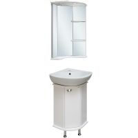 Зеркало Runo Браво 40 00000000949 угловое с подсветкой Белое — фото 2, Зеркала в ванную комнату