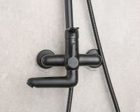 Душевая система Frap H17-6 F2417-6 Черная матовая — фото 4, Душевые стойки