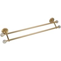 Полотенцедержатель Migliore Amerida 16606 двойной Золото с кристаллами Swarovski — фото 1, Полотенцедержатели