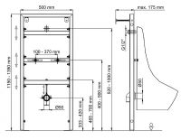 Инсталляция Berges Novum 049215 для писсуара Синяя — фото 2, Инсталляции для писсуаров