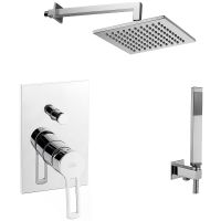 Душевая система Paffoni Ringo KITRIN015CR/M Хром — фото 1, Встраиваемые душевые комплекты