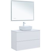 Тумба под раковину Aquanet Арт 100 313257 подвесная Белая матовая — фото 12, Мебель для ванной