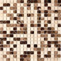 Каменная мозаика Pixmosaic Emperador Dark, light, Crema Nova PIX268 30,5x30,5 см — фото 1, Мозаика