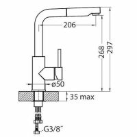 Смеситель для кухни Alveus Siros-P G11 Arctic 1129046 Белый — фото 5, Смесители для кухни