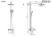 Душевая система Black&White Universe U7855 78550U с термостатом Хром — фото 5, Душевое оборудование. Душевая программа