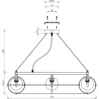 Подвесной светильник Maytoni Modern Carcass MOD312PL-10GCH Белый Золото Хром — фото 4, Подвесные светильники